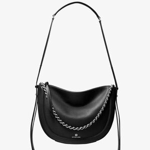 Michael Kors Black Large Jagger Messenger Bag W/ Chain & Dustbag NWOT MSRP: $598